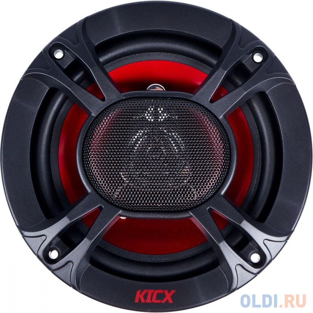 Колонки автомобильные Kicx SP 165 130Вт 90дБ 4Ом 16.5см (6 1/2дюйм) (ком.:2кол.) коаксиальные трехполосные в Москвe