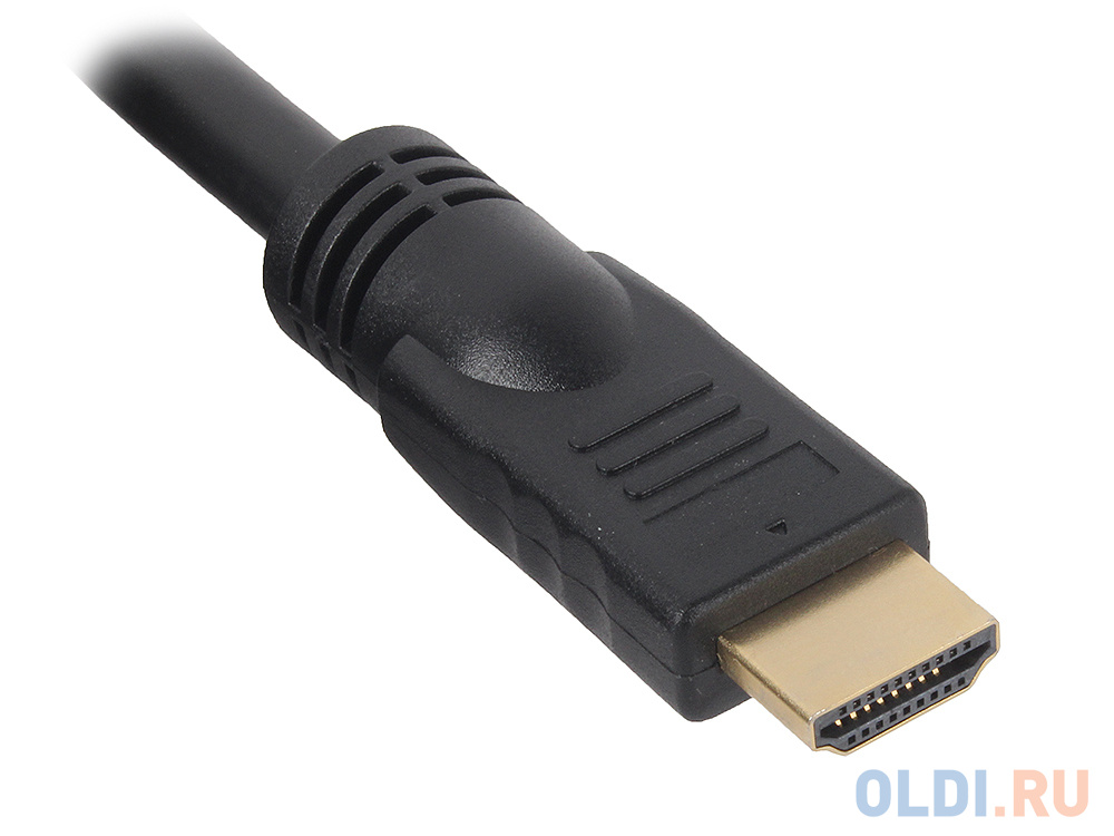 Кабель HDMI Gembird/Cablexpert, 15м, v1.4, 19M/19M, черный, позол.разъемы, экран, пакет  CC-HDMI4-15M