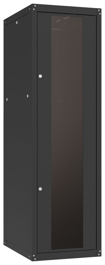 Шкаф телекоммуникационный напольный 24U 800x1000 мм, стекло, черный, разборный, C3 Solutions Basic.2 24-810.GF13.SD2.BF24 B (NT565726)