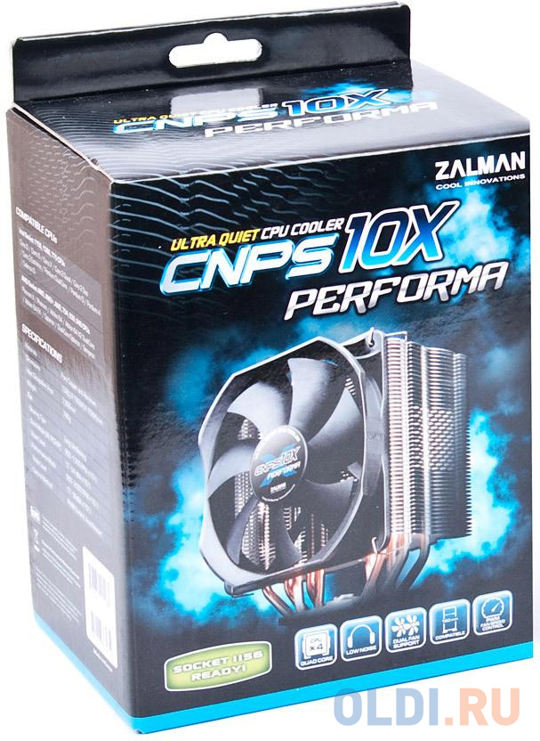 Кулер для процессора Zalman CNPS10X+ Performa s775/1150/1151/1155/1156/1356/1366/AM2/AM3/AM3+/FM1/754/939/940 в Москвe