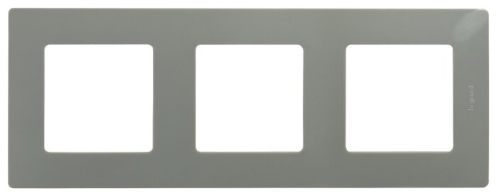 Рамка Legrand Etika, горизонтальная и вертикальная, 3-поста, 6-модулей, cветлая галька (672523)