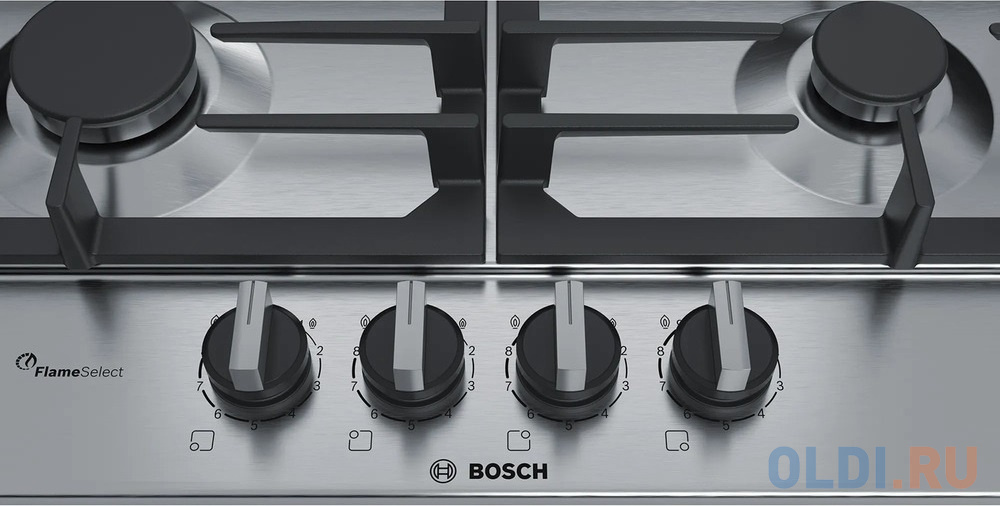 Варочная панель газовая Bosch PCP6A5B90M нержавеющая сталь