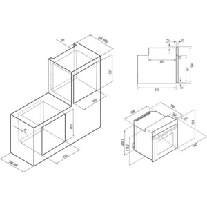 Газовый духовой шкаф Krona STRETTO 45 BL