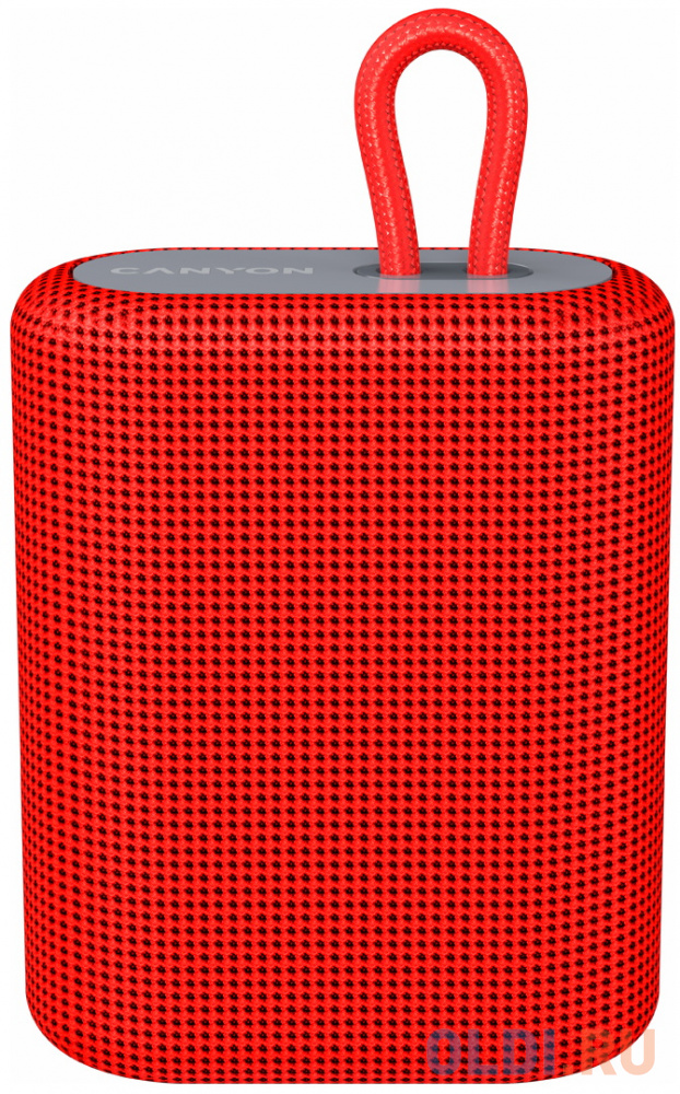 Canyon BSP-4 Bluetooth Speaker, BT V5.0, BLUETRUM AB5365A, TF card support, Type-C USB port, 1200mAh polymer battery, Red, cable length 0.42m, 114*93* в Москвe