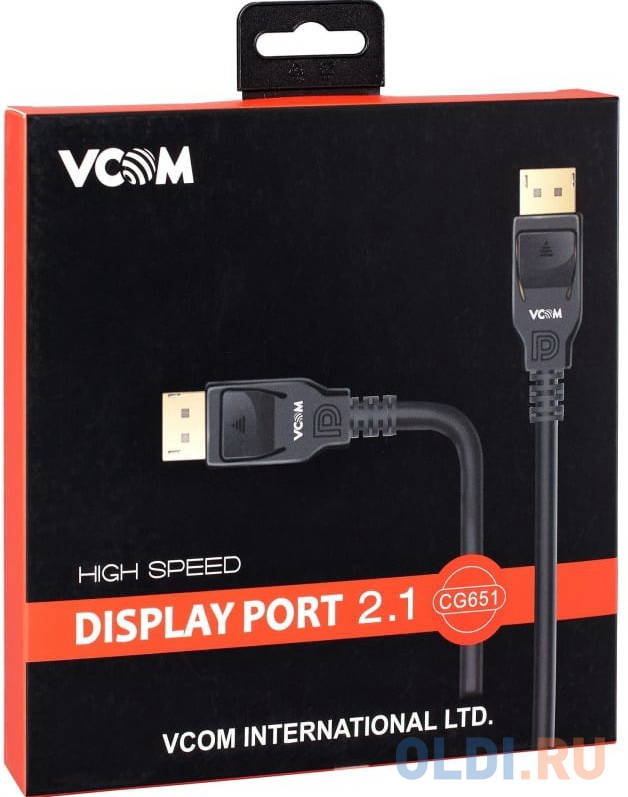 Кабель/ Кабель соединительный DISPLAY PORT v2.1 40GBps, 8K@60Hz, 1m, медь,  VCOM <CG651-1.0> в Москвe