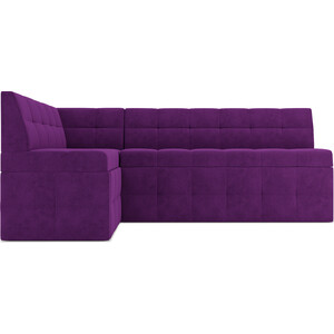 Кухонный диван Mebel Ars Атлантис левый угол (фиолет) 190х84х120 см