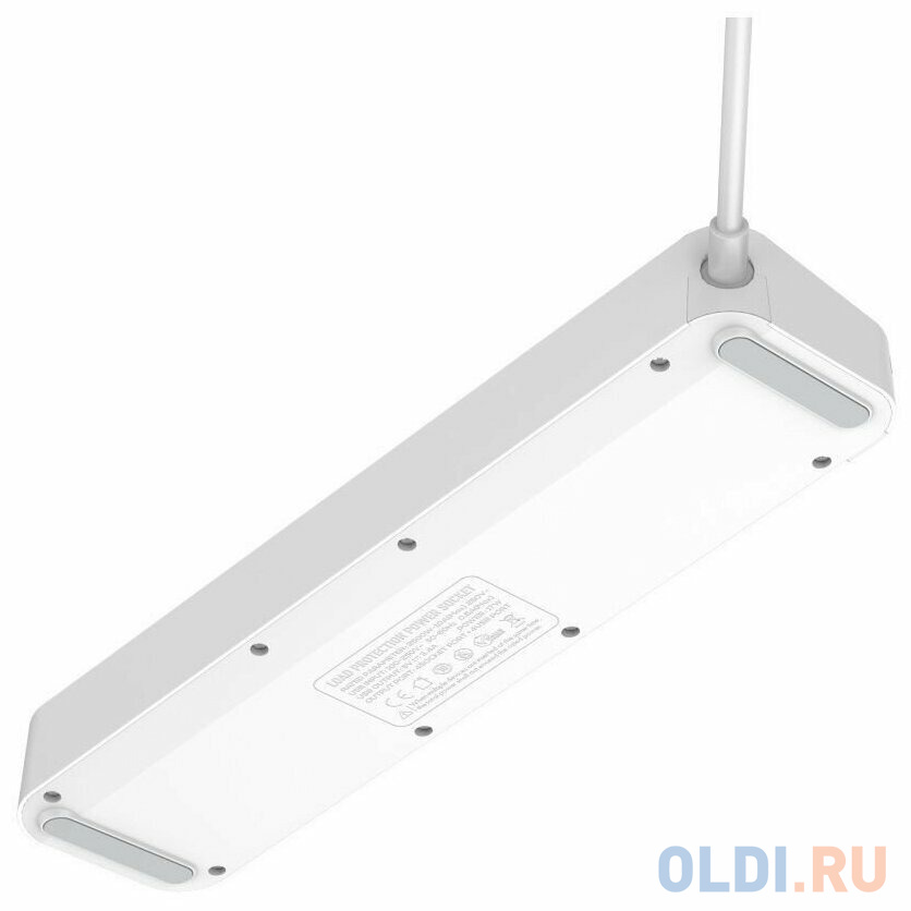 Perfeo LD_B4610  LDNIO SC4408/ Сетевой фильтр 2м/ 4  розетки EU_UK_US/ 2500W/ 4 USB/  Выключатели на розетки/ White