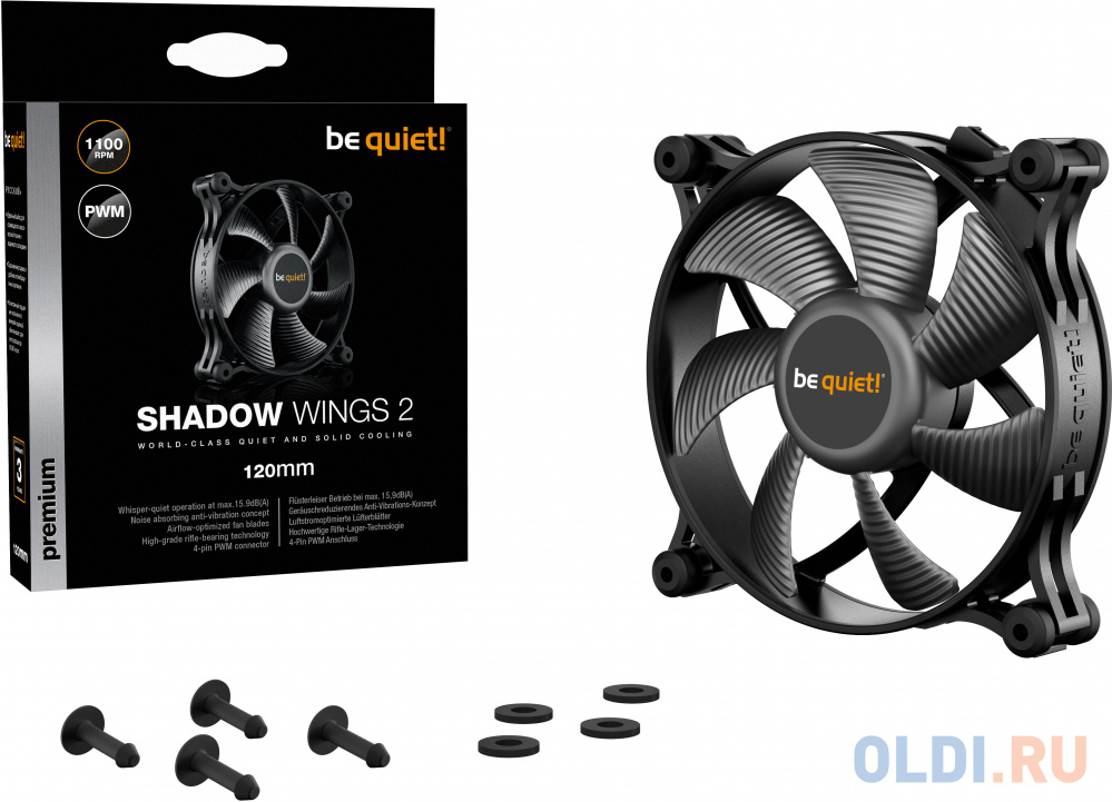 Корпусной вентилятор be quiet! SHADOW WINGS 2 120mm PWM / BL085