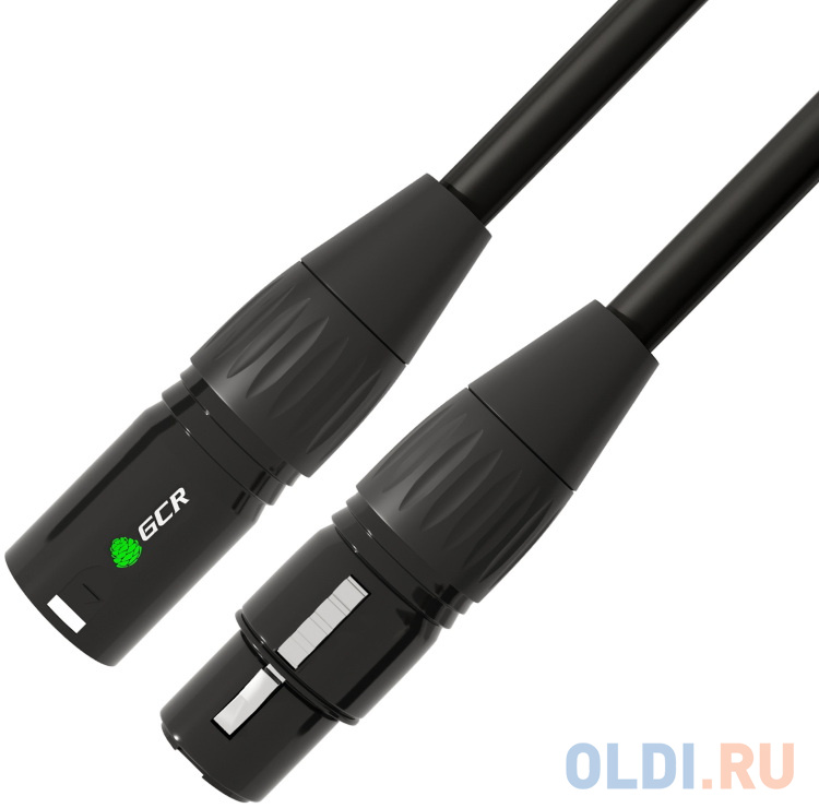 GCR Кабель 5.0m микрофонный XLR M / XLR F , черный, AL case черный, GCR-53373