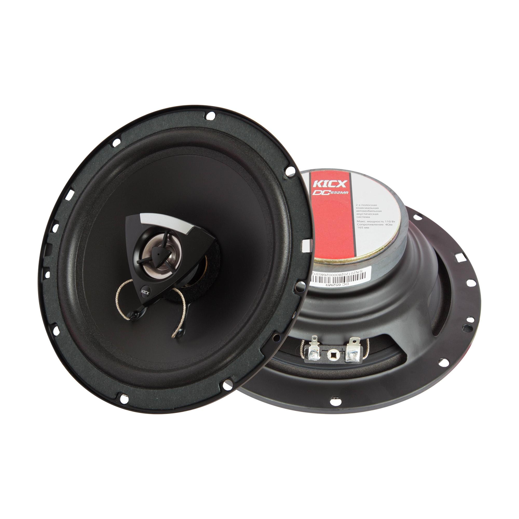 Автомобильная акустика коаксиальная Kicx 652MR, 16.5 см (6.5"), 55 Вт (110 Вт), 75 Гц-20 кГц, 91 дБ, 4 Ом, 2 шт. (358238)
