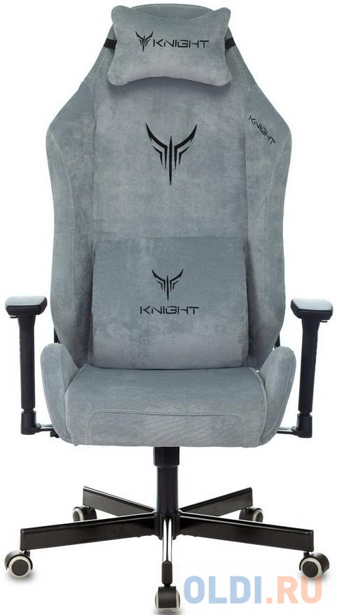 Кресло для геймеров Knight N1 серый голубой
