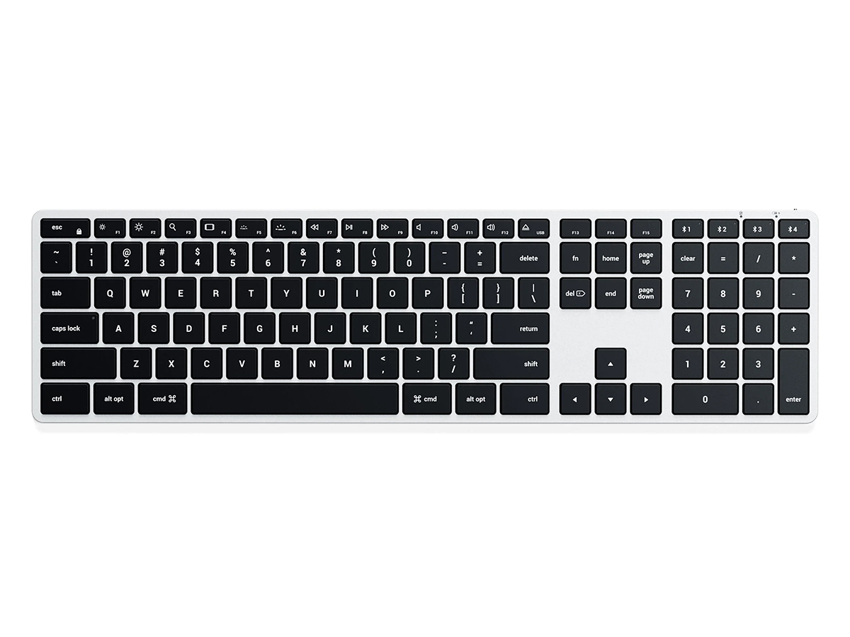Клавиатура беспроводная Satechi Slim X3 Bluetooth Backlit Keyboard, Bluetooth, Серебристый ST-BTSX3S-RU