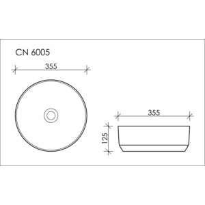 Раковина-чаша Ceramica Nova Element 35х35 круглая, белая матовая (CN6006)