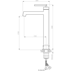 Смеситель для раковины BelBagno Acqua хром (ACQUA-LMC-CRM)