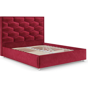 Кровать Mebel Ars Рица 140 см (бархат красный STAR VELVET 3 DARK RED) в Москвe