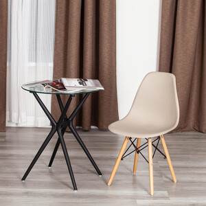 Стул TetChair Cindy (Eames) (mod 1801) дерево бук/металл/сиденье пластик 45x51x82 см Beige (бежевый)