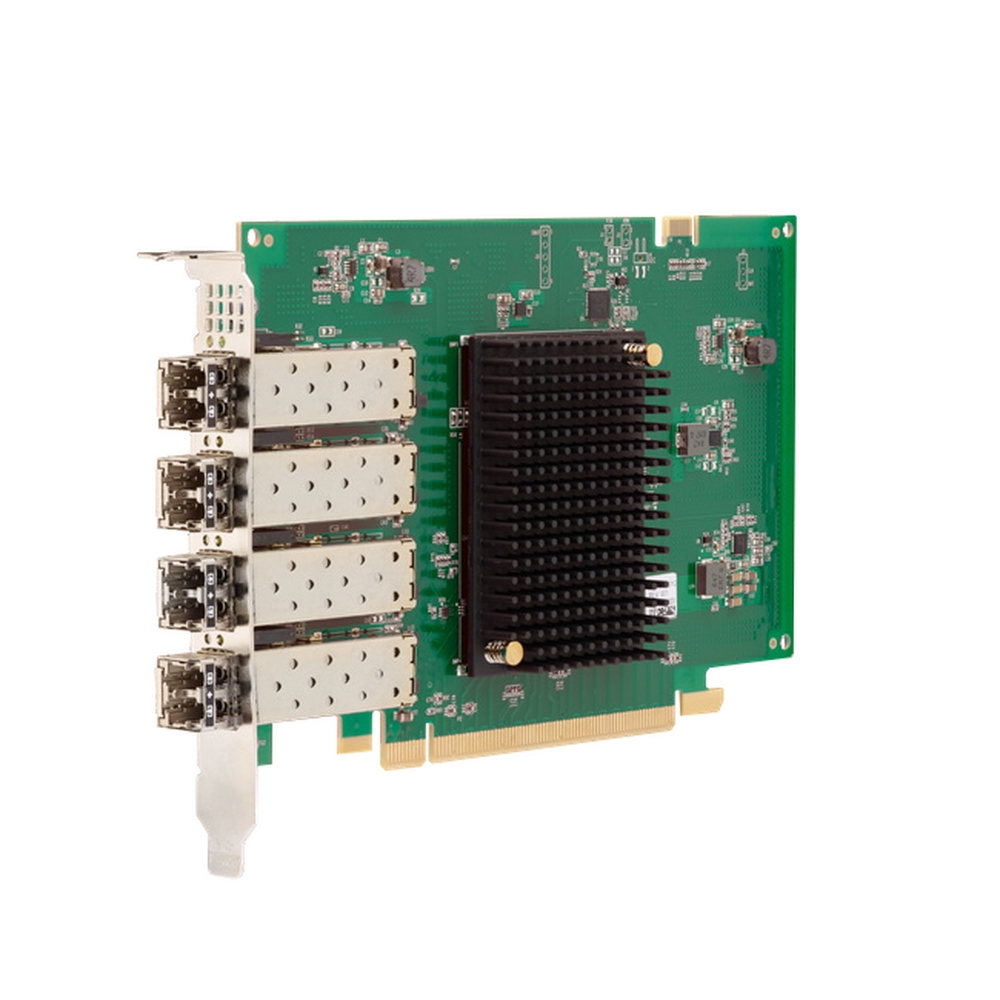 Адаптер FC Broadcom LPE35004-M2, 4xLC, 32 Гб/с, PCI-Ex16, Retail (LPE35004-M2)