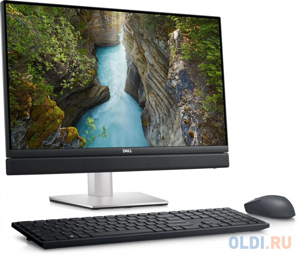 Моноблок Dell Optiplex 7410 Plus 23.8" Full HD i5 13500 (1.8) 16Gb SSD512Gb UHDG 770 Linux Ubuntu GbitEth WiFi BT 240W клавиатура мышь Cam черный