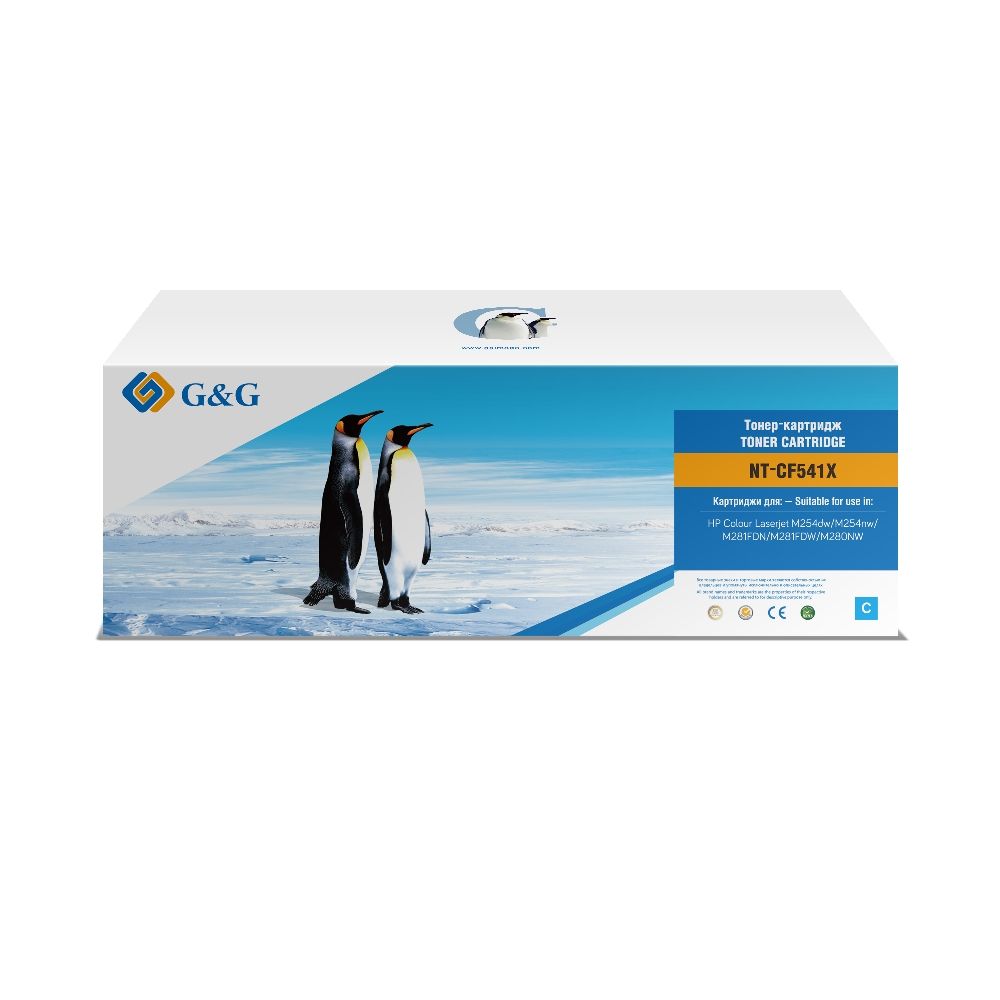 Картридж лазерный G&G NT-CF541X голубой (2500стр.) для HP CLJ M254dw/M254nw/M281FDN/M281FDW/M280NW