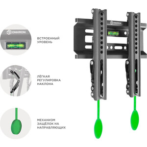 Кронштейн для телевизора Onkron TM1 черный 17''-43'' макс.30кг настенный наклон