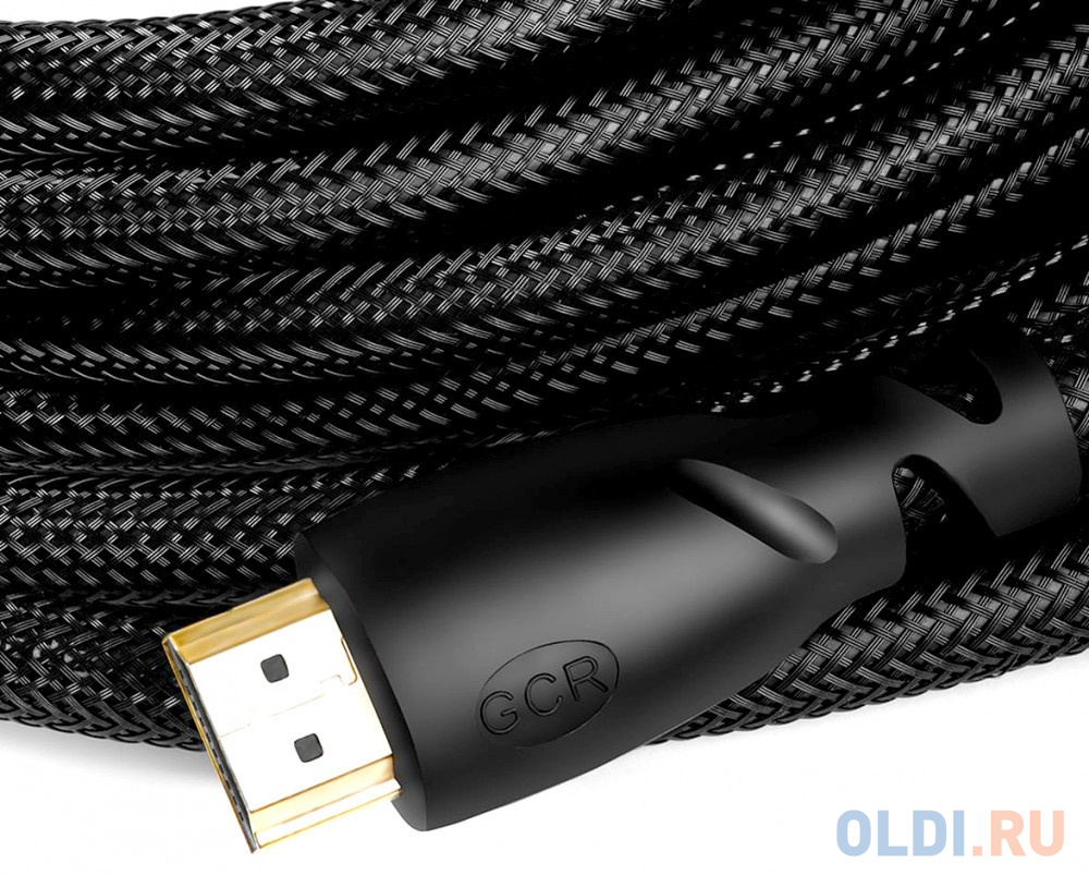 Кабель HDMI 1м Green Connection GCR-HM811-1.0m круглый черный в Москвe