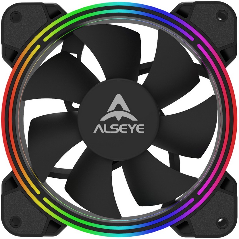 Вентилятор Alseye, 120 мм, 2000rpm, 35.2 дБ, 4-pin PWM, 1шт, RGB (HALO40-S-RGB-OP)