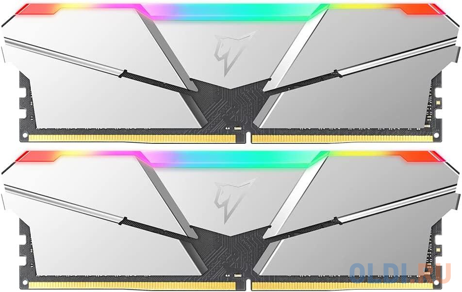 Модуль памяти DDR 4 DIMM 16Gb (8Gbx2) PC28800, 3600Mhz, Netac Shadow NTSRD4P36DP-16S, RGB, CL16 Silver, 1.35V, с радиатором в Москвe