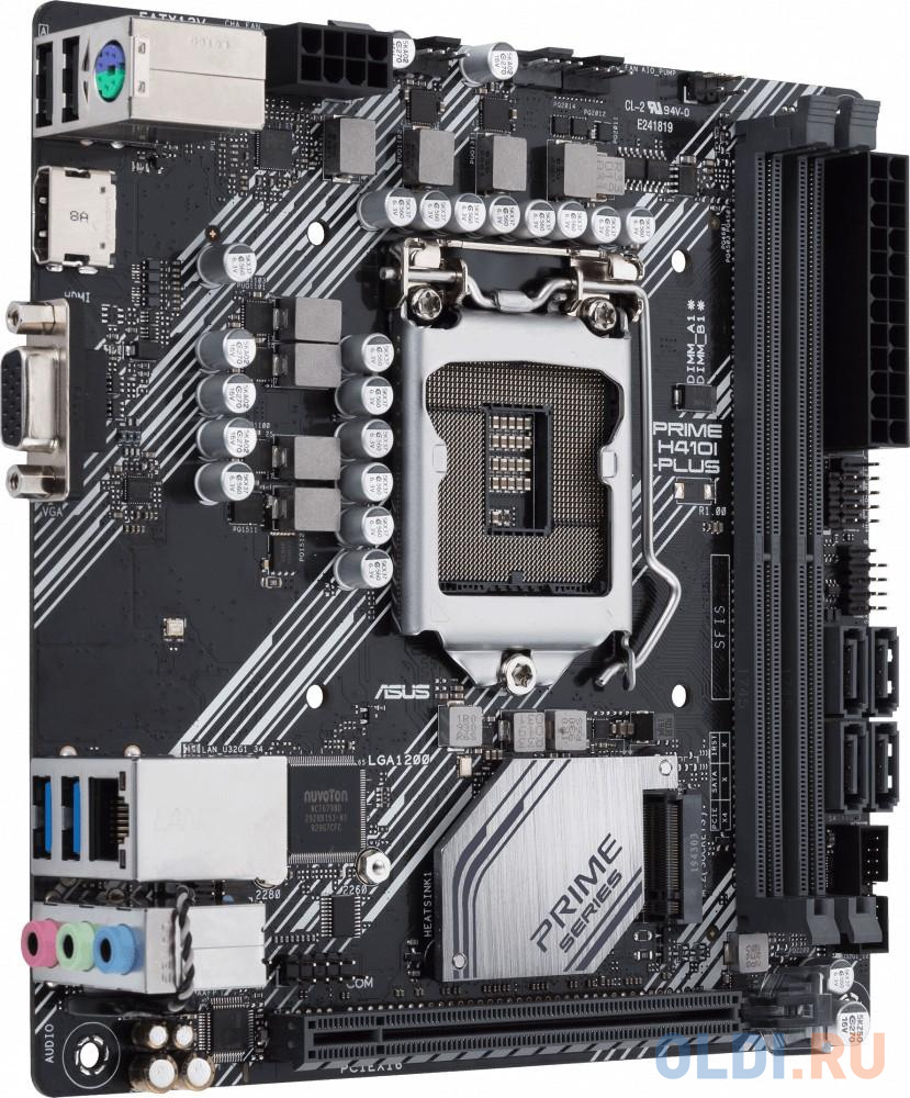 Материнская плата ASUS PRIME H410I-PLUS/CSM Socket 1200 H410 2xDDR4 1xPCI-E 16x mATX Retail