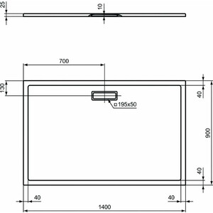 Душевой поддон Ideal Standard Ultraflat New 140х90 (T448401)