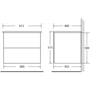 Тумба под раковину BelBagno Etna 60x45 bianco lucido (ETNA-600-2C-SO-BL-P)