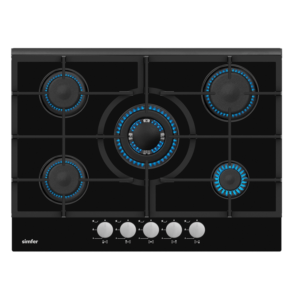 Газовая варочная поверхность Simfer H70W51B522 (газ-контроль, WOK конфорка) в Москвe