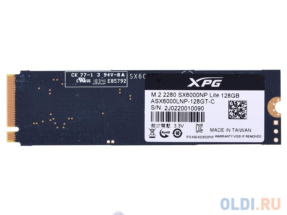 SSD накопитель A-Data XPG SX6000 Lite 128 Gb PCI-E 3.0 x2 в Москвe