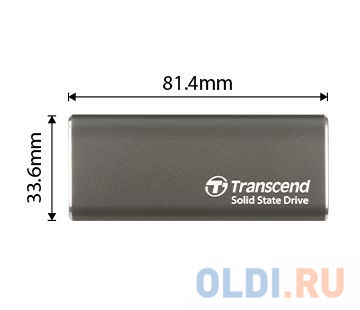 Накопитель SSD Transcend USB-C 1TB TS1TESD265C серый