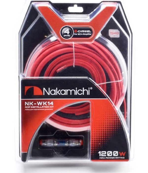 Установочный комплект проводов для усилителя Nakamichi NAK-NK-WK14