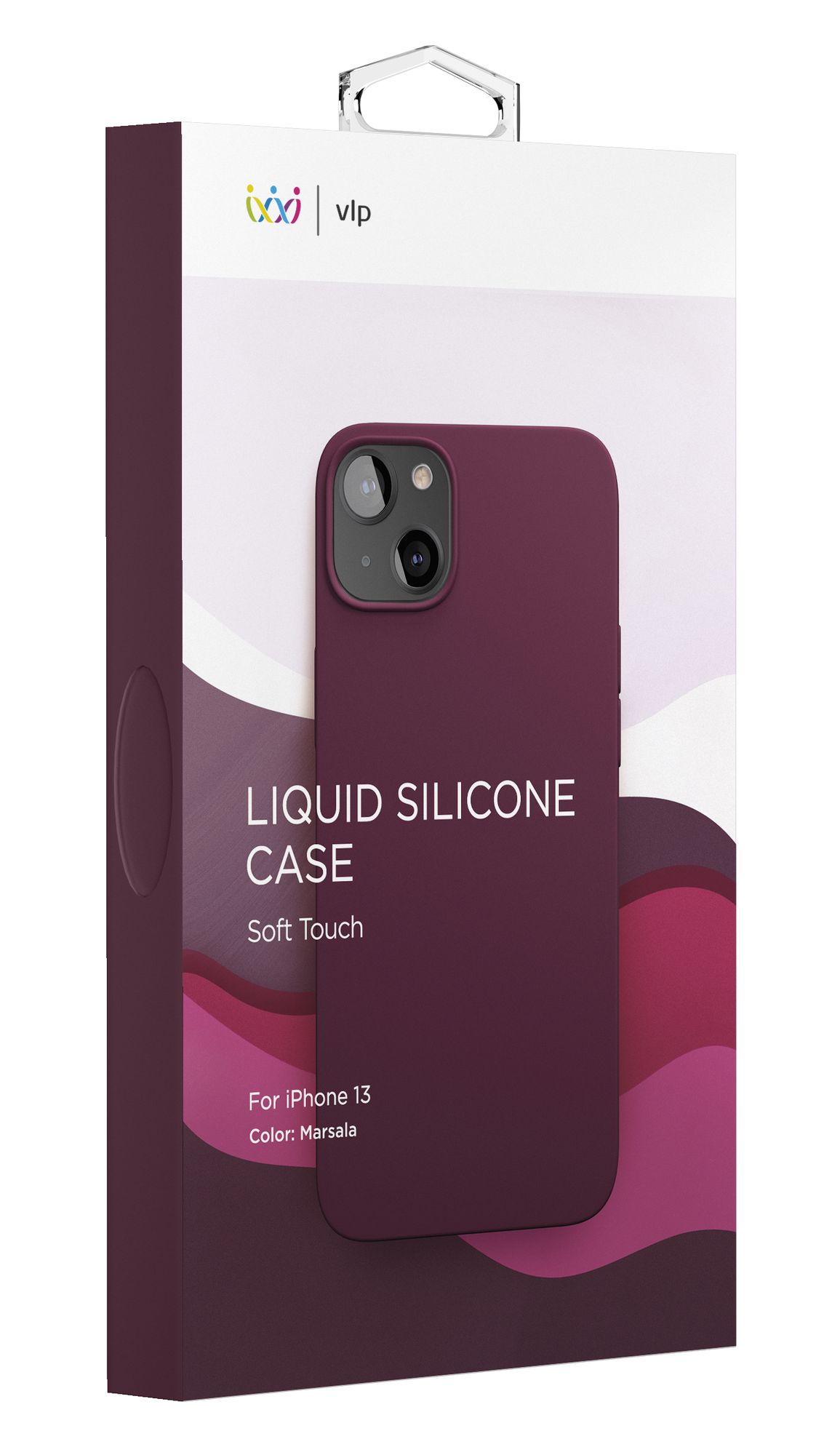 Чехол защитный VLP Silicone case для iPhone 13, марсала