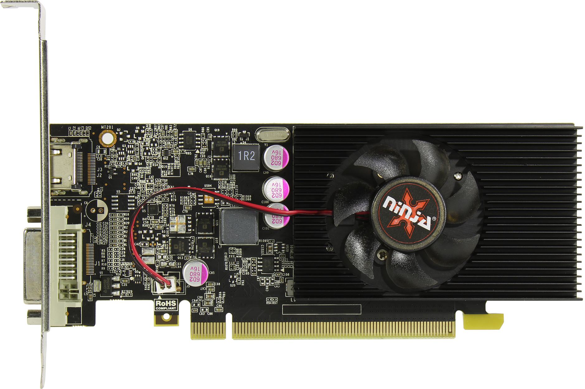 Видеокарта Sinotex NVIDIA GeForce GT 1030, 2Gb DDR5, 64 бит, PCI-E, DVI, HDMI, Retail (NK103FG25F)