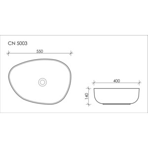 Раковина-чаша Ceramica Nova Element 60х42 прямоугольная (CN5004) в Москвe