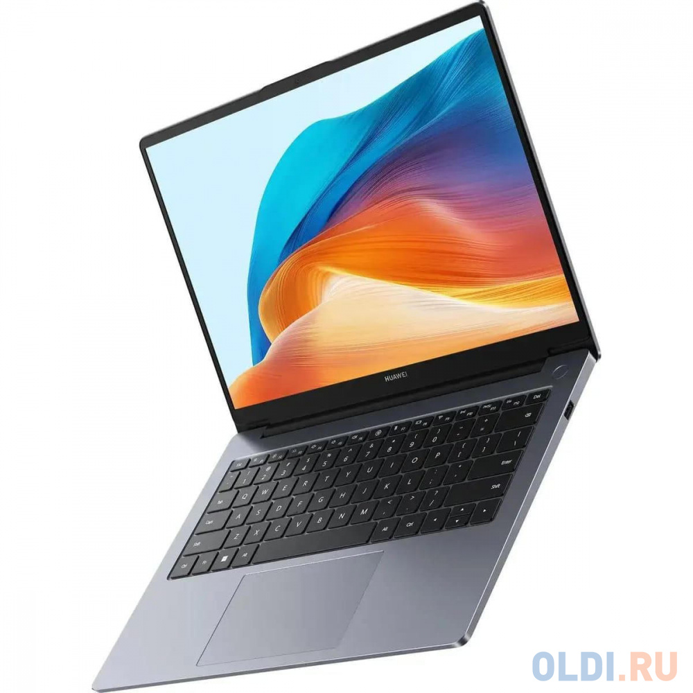 Ноутбук Huawei MateBook D 14 MCLG-X Core i5 13420H 16Gb SSD1Tb Intel Iris Xe graphics 14" IPS FHD (1920x1200) noOS grey space WiFi BT Cam (53014B