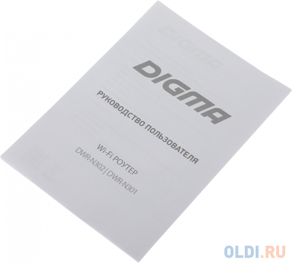 Wi-Fi роутер Digma DWR-N301,  N300,  черный
