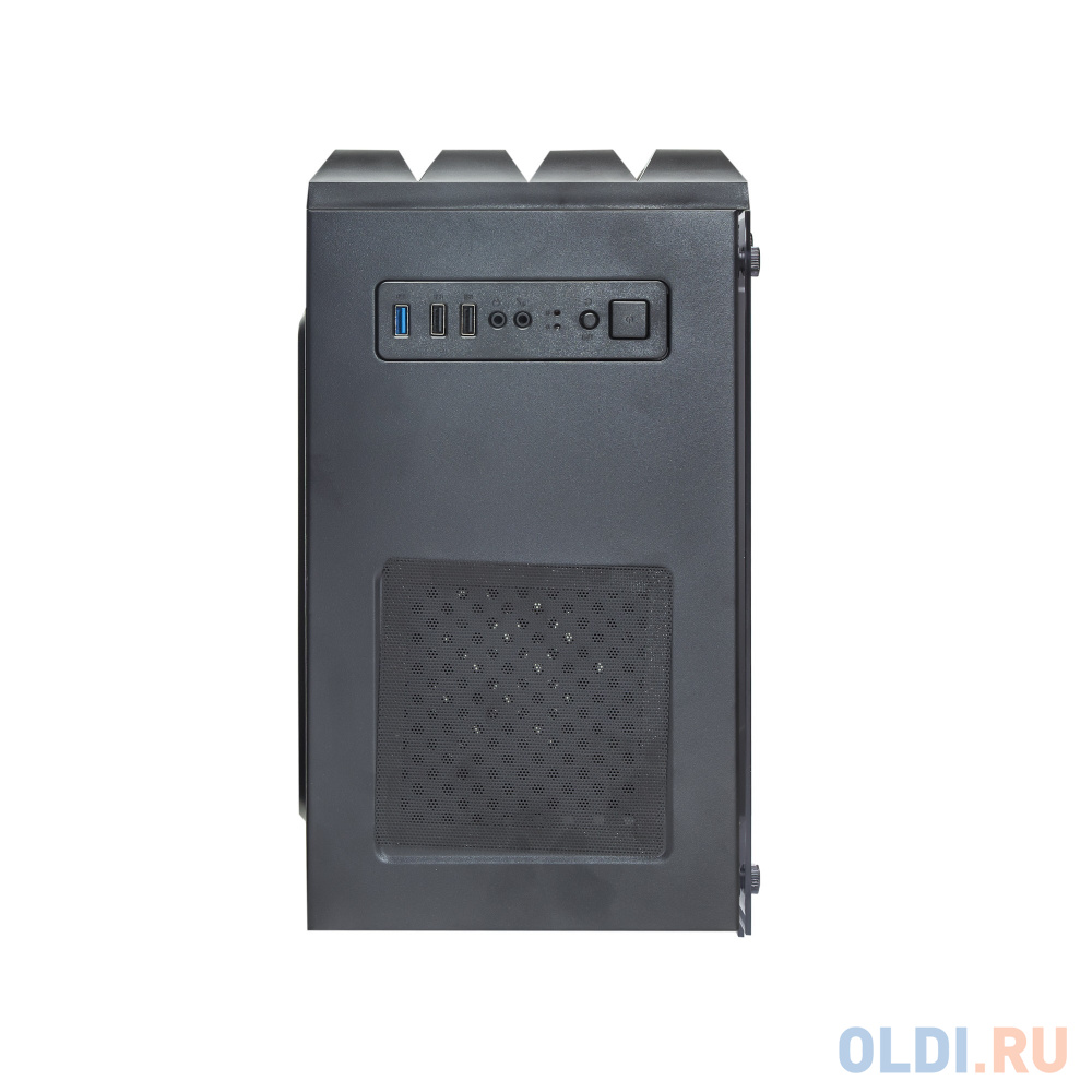 Корпус Minitower ExeGate Mistery R3-NPX500 (mATX, БП 500NPX с вент. 12 см, 2*USB+1*USB3.0, аудио, черный, 4 вент. 12см с RGB подсветкой, боковая панел