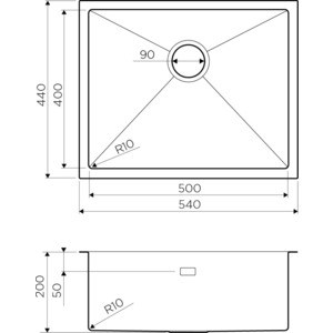 Кухонная мойка Omoikiri Taki 54-U/IF LG светлое золото (4973093)