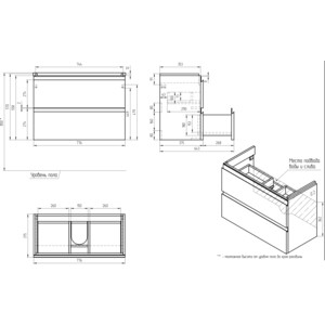 Мебель для ванной Cersanit Moduo Slim 80 белая