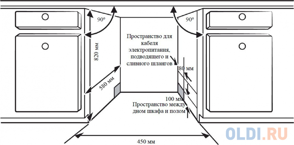 Посудомоечная машина встраив. Weissgauff BDW 4536 D Info Led узкая в Москвe