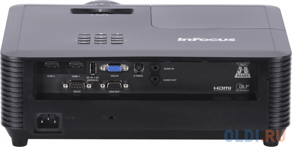 INFOCUS IN112bb Проектор {DLP 3800Lm SVGA (1.94-2.16:1) 30000:1 2xHDMI1.4 D-Sub S-video Audioin Audioout USB-A(power) 10W 2.6 кг}