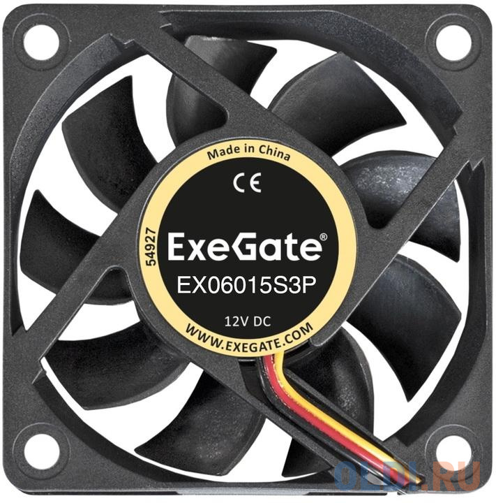 Exegate EX281212RUS Вентилятор ExeGate Mirage-S 60x60x15 подшипник скольжения, 3500 RPM, 26dB,  3pin в Москвe