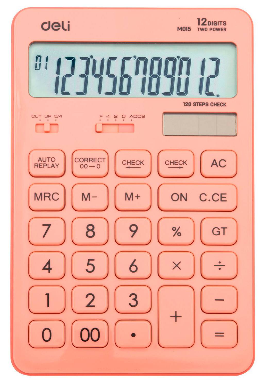 Калькулятор настольный Deli Touch EM01541 красный
