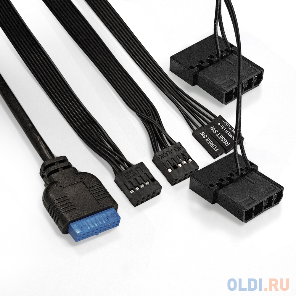 Корпус Minitower ExeGate Mistery R2-NPX450 (mATX, БП 450NPX с вент. 12 см, 2*USB+1*USB3.0, аудио, черный, 1 вент. 12см с RGB подсветкой и полоса на пе