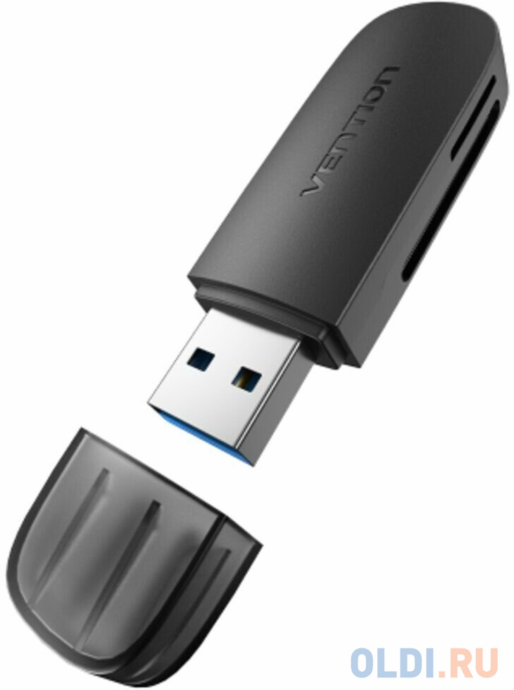 Картридер Vention USB 3.0 (SD+TF) Черный