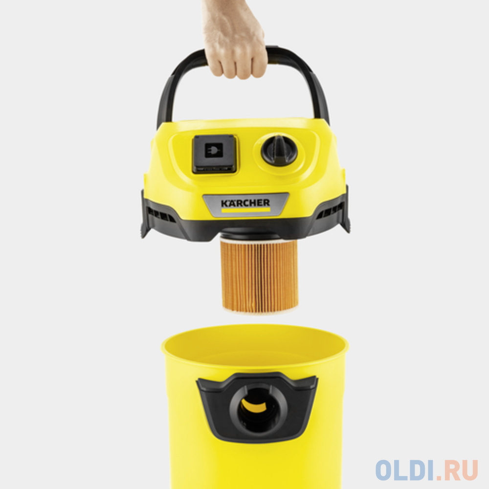 Строительный пылесос Karcher WD 3 P V-17/4/20 Workshop сухая влажная уборка жёлтый