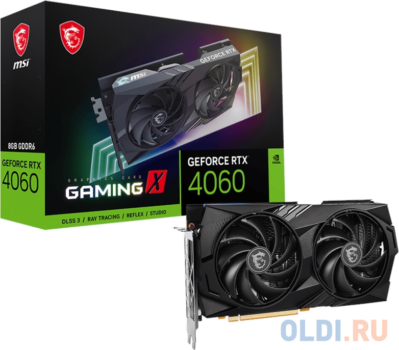 Видеокарта MSI nVidia GeForce RTX 4060 GAMING X 8G PCI-E 8192Mb GDDR6 128 Bit Retail в Москвe